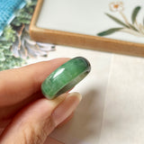 17mm A-Grade Natural Imperial Green Jadeite Abacus Band No.161857