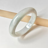 57.3mm A-Grade Natural Lilac Bluish Green Jadeite Modern Round Bangle No. 152001