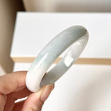 57.3mm A-Grade Natural Lilac Bluish Green Jadeite Modern Round Bangle No. 152001