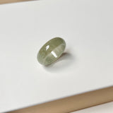 15.1mm A-Grade Natural Yellowish Green Jadeite Abacus Ring Band No. 162319