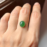 3.06 cts A-Grade Natural Green Jadeite Oval Cabochon No. 130434