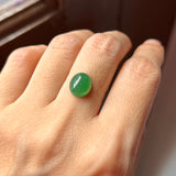 3.06 cts A-Grade Natural Green Jadeite Oval Cabochon No. 130434