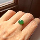 3.06 cts A-Grade Natural Green Jadeite Oval Cabochon No. 130434