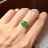 3.06 cts A-Grade Natural Green Jadeite Oval Cabochon No. 130434