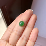 3.06 cts A-Grade Natural Green Jadeite Oval Cabochon No. 130434