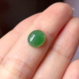 3.06 cts A-Grade Natural Green Jadeite Oval Cabochon No. 130434