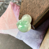 A-Grade Natural Moss On Snow Jadeite Buddha Pendant No. 220164