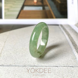 20.3mm A-Grade Natural Green Jadeite Ring Band No. 162186