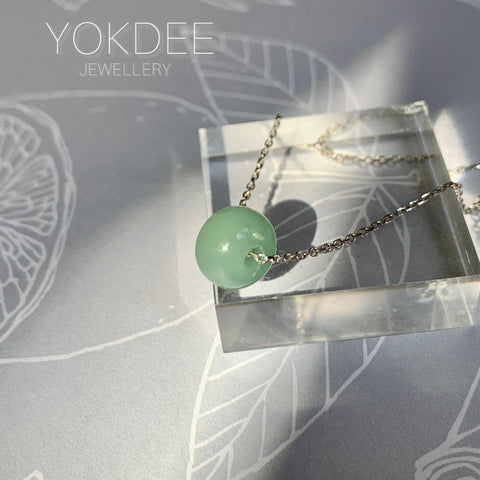 A-Grade Natural Green Blue Jadeite Barrel Pendant No. 220604