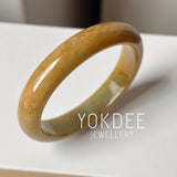 52.5mm A-Grade Natural Russet Jadeite Modern Oval Bangle No. 152009