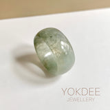 19.8mm A-Grade Natural Light Green Jadeite Ring Band No.161690