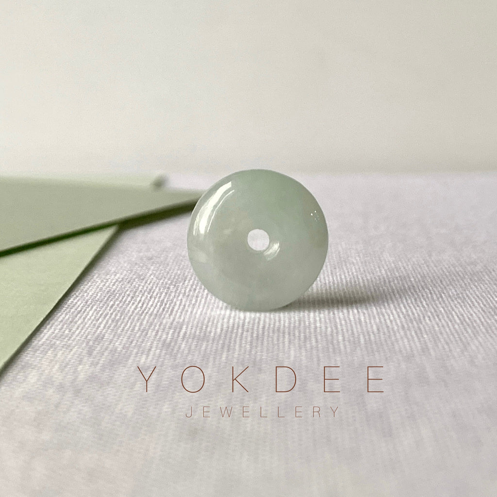 A-Grade Natural Light Green Jadeite Donut No.171233