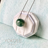 A-Grade Natural Bluish Green Barrel Pendant No. 172458