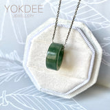 A-Grade Natural  Bluish Green Barrel Pendant No. 172462