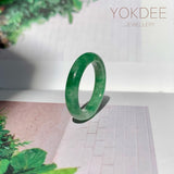 16.7mm A-Grade Natural Floral Imperial Jadeite Ring Band No. 162180