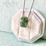 A-Grade Natural  Bluish Green Barrel Pendant No. 172460