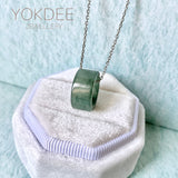 A-Grade Natural  Bluish Green Barrel Pendant No. 172461