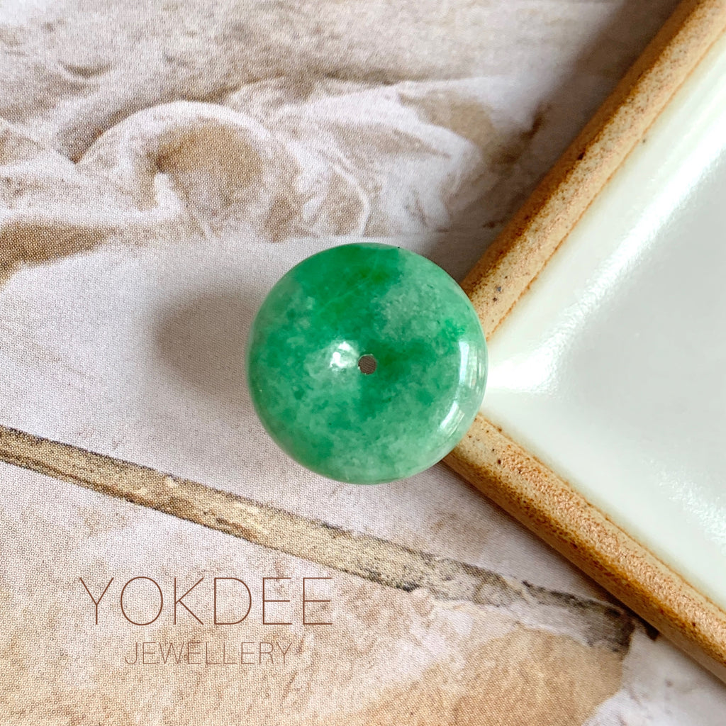 A-Grade Natural Imperial Green Jadeite Donut No.172509