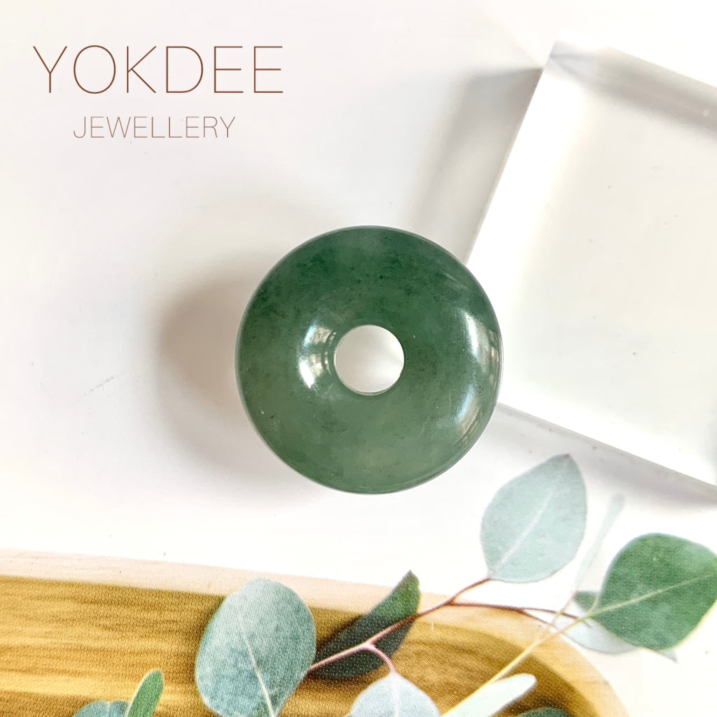 A-Grade Natural Greenish Blue Jadeite Donut No.172511