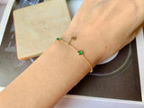 Custom A-Grade Natural Imperial Green Jadeite MINI.malist Bracelet No. 190459