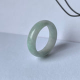 17.2mm A-Grade Natural Jadeite Abacus Ring Band No.161465