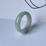 17.2mm A-Grade Natural Jadeite Abacus Ring Band No.161465