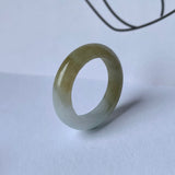 17.5mm A-Grade Natural Jadeite Abacus Ring Band No.161470