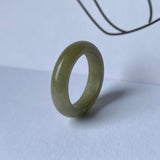 17.5mm A-Grade Natural Jadeite Abacus Ring Band No.161801