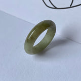 17.5mm A-Grade Natural Jadeite Abacus Ring Band No.161804