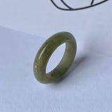 17.5mm A-Grade Natural Jadeite Abacus Ring Band No.161804