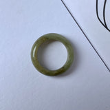 17.5mm A-Grade Natural Jadeite Abacus Ring Band No.161804