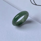 17.5mm A-Grade Natural Jadeite Abacus Ring Band No.161806