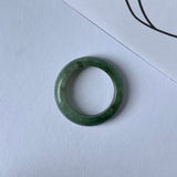 17.5mm A-Grade Natural Jadeite Abacus Ring Band No.161806