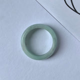 17.5mm A-Grade Natural Jadeite Abacus Ring Band No.161807