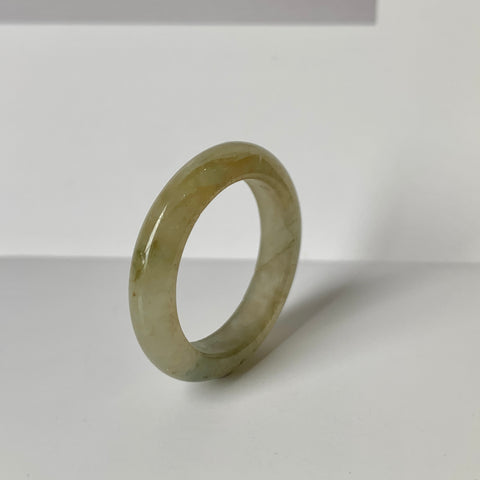 17.6mm A-Grade Natural Jadeite Abacus Ring Band No.161797