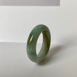 17.6mm A-Grade Natural Jadeite Abacus Ring Band No.161800