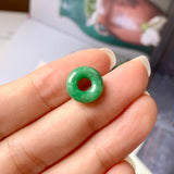 A-Grade Imperial Green Jadeite Bagel Piece No.172036