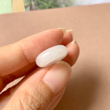 A-Grade Natural White Jadeite Donut Pendant No.172050