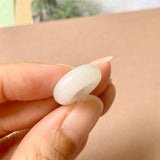 A-Grade Natural White Jadeite Donut Pendant No.172050