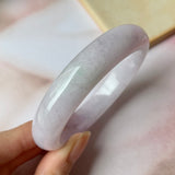 57mm A-Grade Natural Lavender Jadeite Modern Round Bangle No.151892