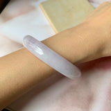 57mm A-Grade Natural Lavender Jadeite Modern Round Bangle No.151892