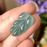 Icy A-Grade Natural Jadeite Leaf Pendant No.171530