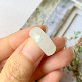 15mm A-Grade Natural White Jadeite Ring Band No.162241